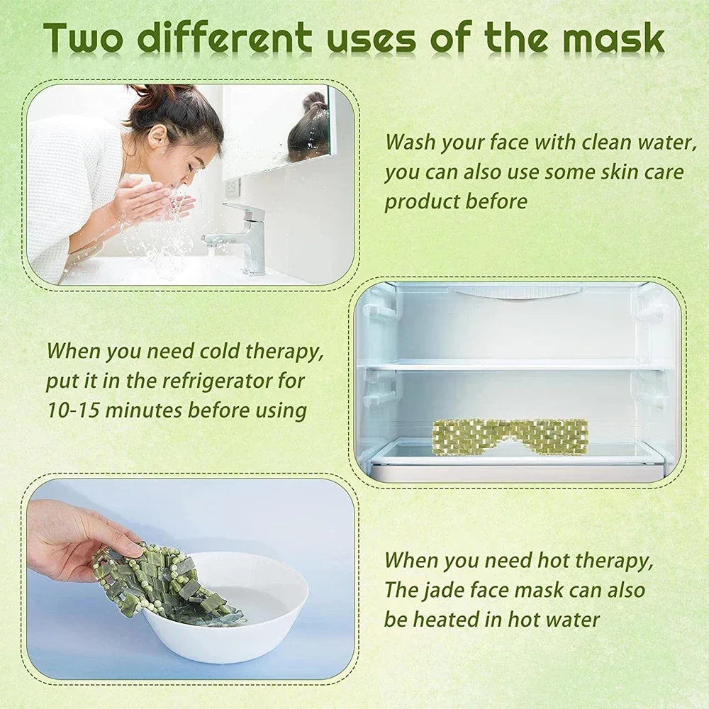 Antifaz Frío De Jade Para Ojos Cansados Y Ojeras